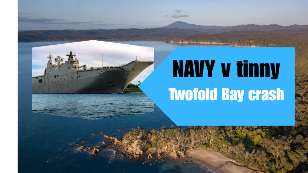 Navy vessel involved in collision with a tiny on Twofold Bay